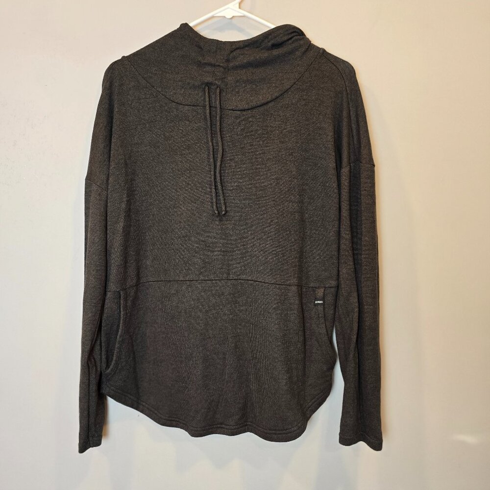 Prana Foresta Shirt Long Sleeve Pullover Sweater Hoodie Top Womens Small Brown